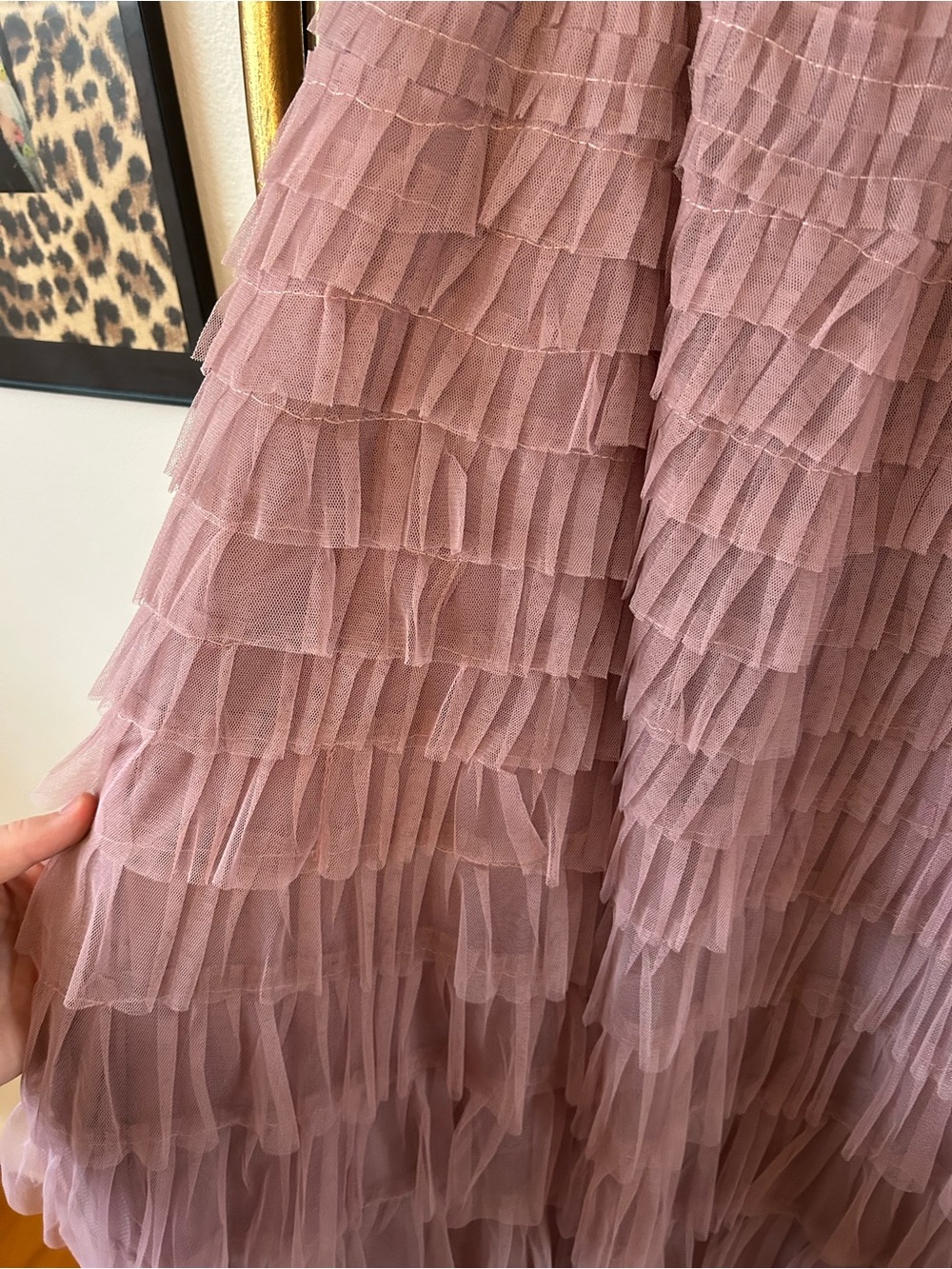 Mauve tulle skirt - Picture 3 of 3